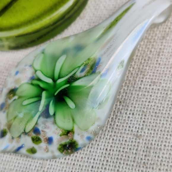 Vintage lamp work and millefiori pendants - Picture 5 of 13